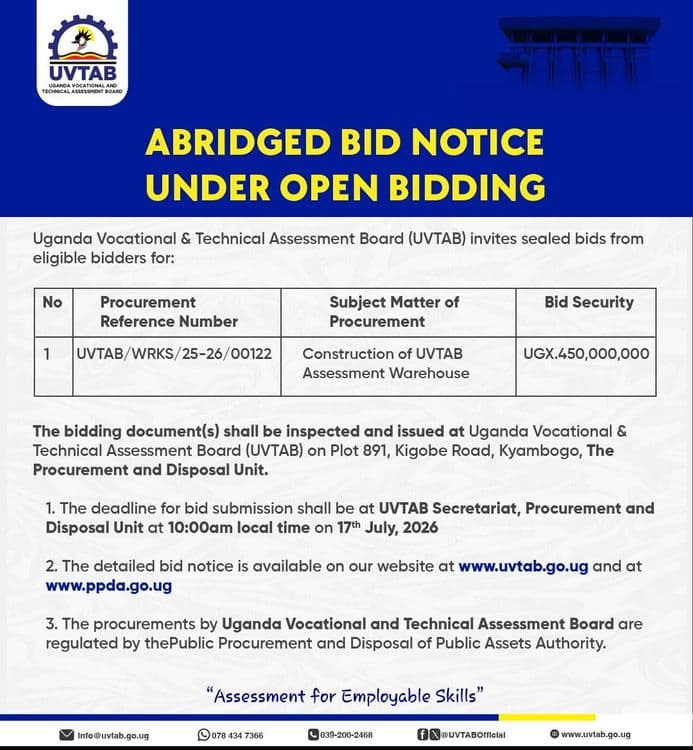 ABRIDGED BID NOTICE UNDER OPEN BIDDING
