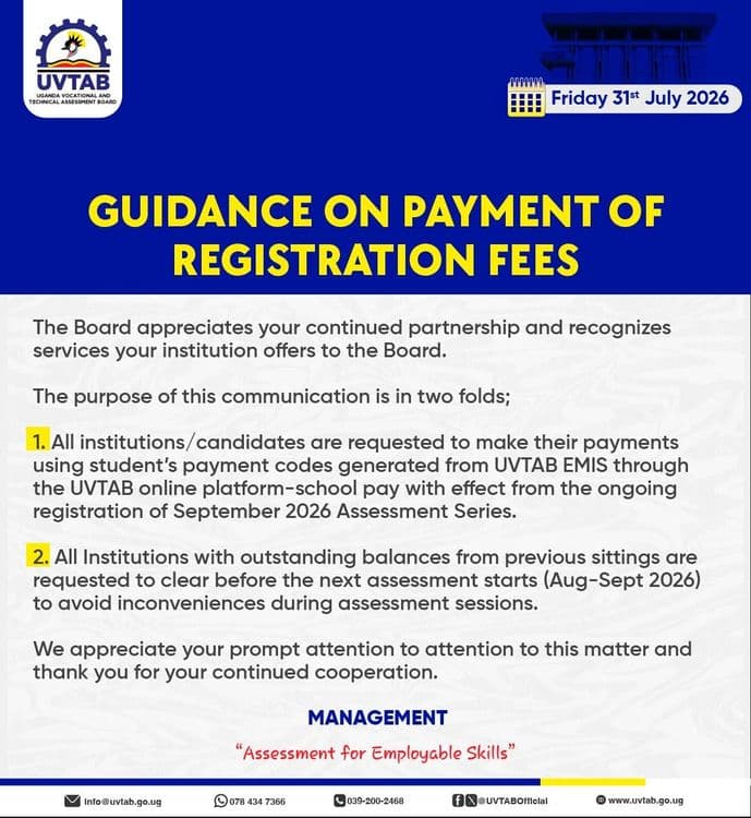 Guidance on Payment of Registration Fees